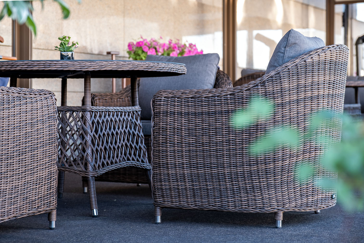 "Копаннини" кресло из искусственного ротанга, цвет коричневый