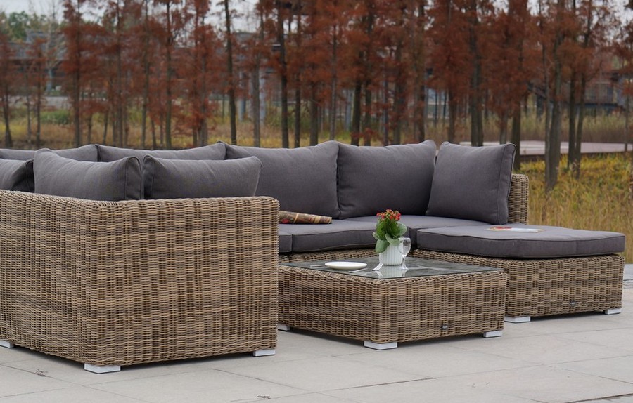 "Лунджи" модуль диванный угловой с подушками, цвет соломенный