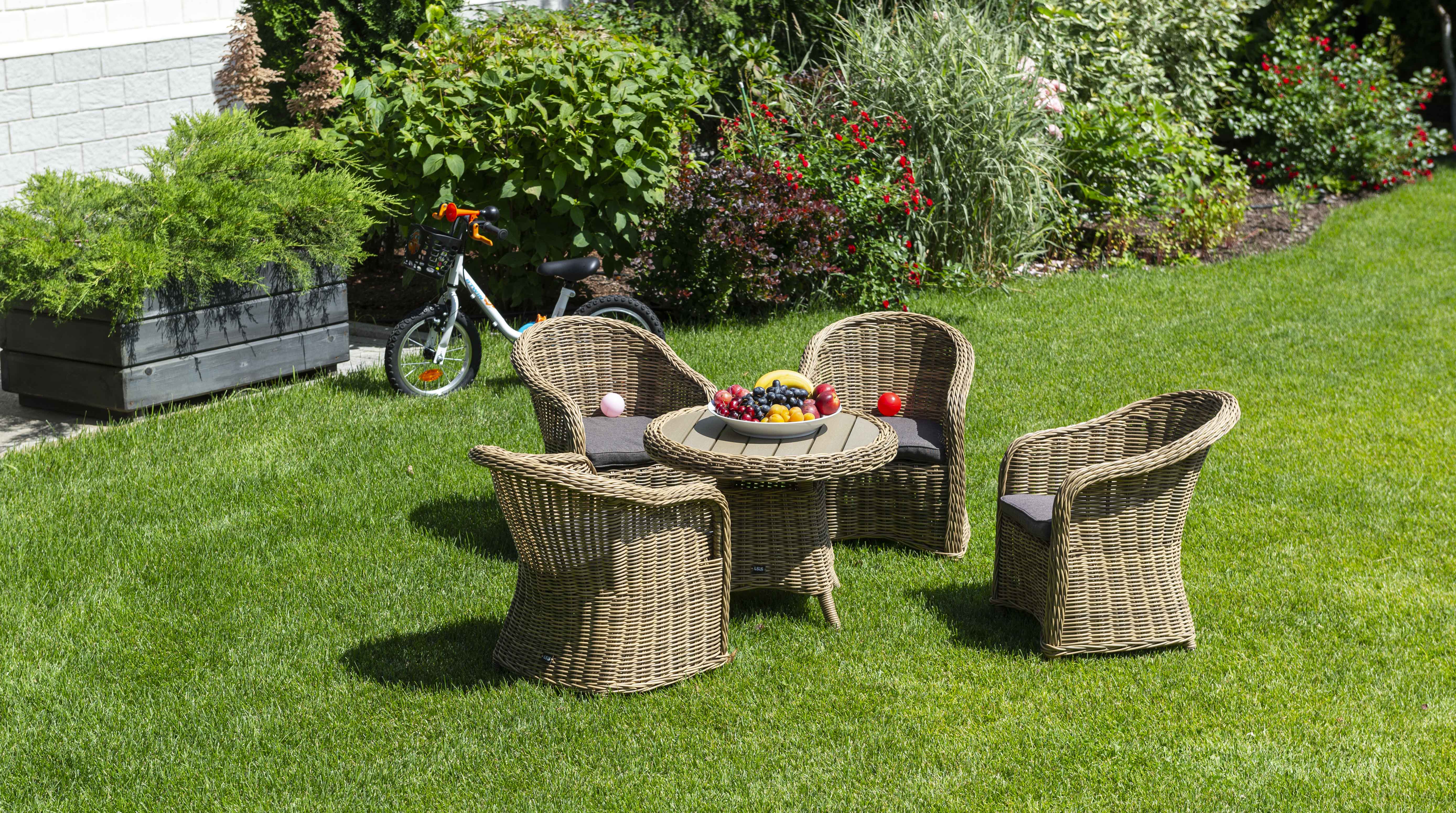 "Равенс" кофейный стол из искусственного ротанга, цвет соломенный