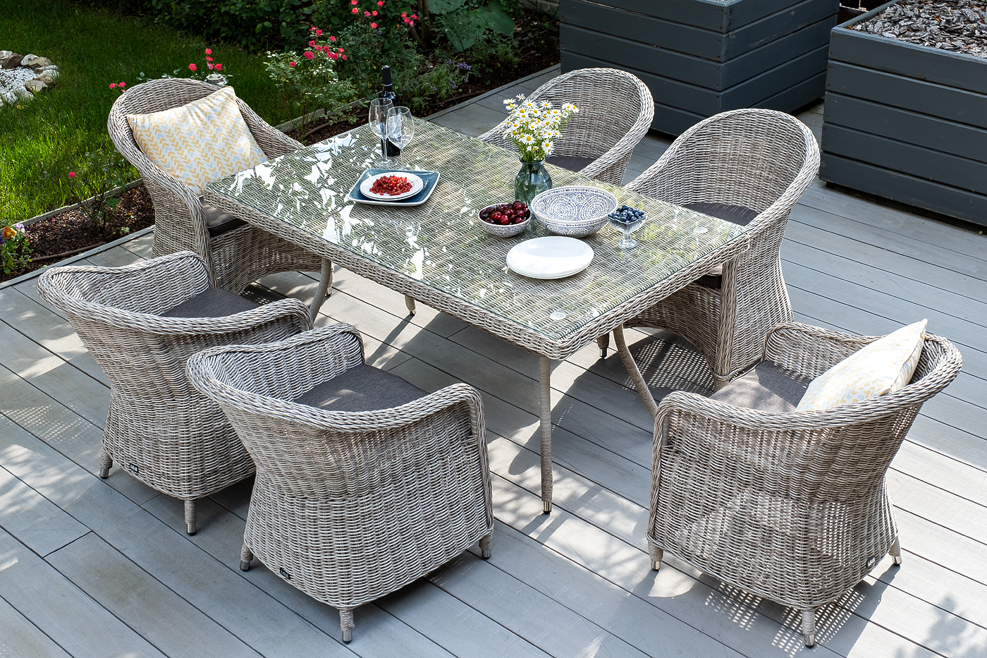 "Равенс" плетеное кресло из искусственного ротанга, цвет бежевый