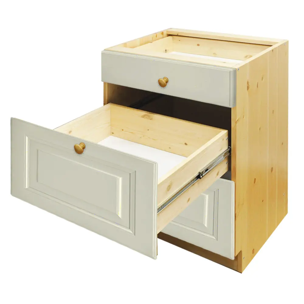 Тумба массив сосны Весури с 3-мя ящ. арт. 363 слоновая кость