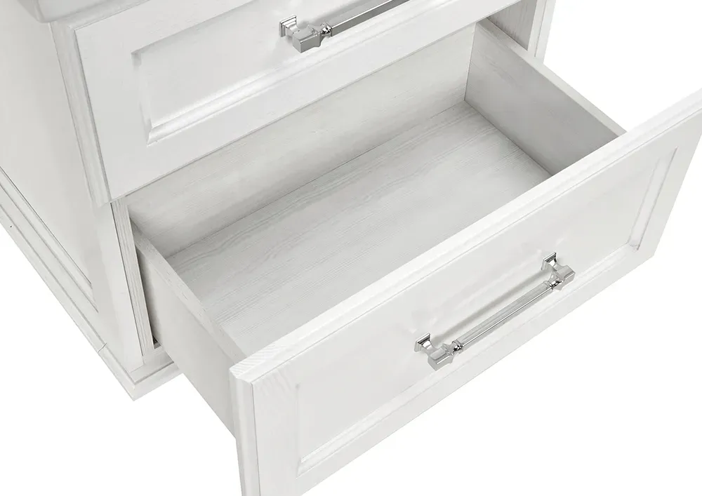 Тумба Венеция 70 Белый Патина Серебро